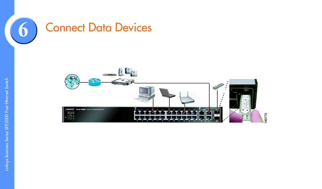 Linksys SFE2000 manual Connect Data Devices 