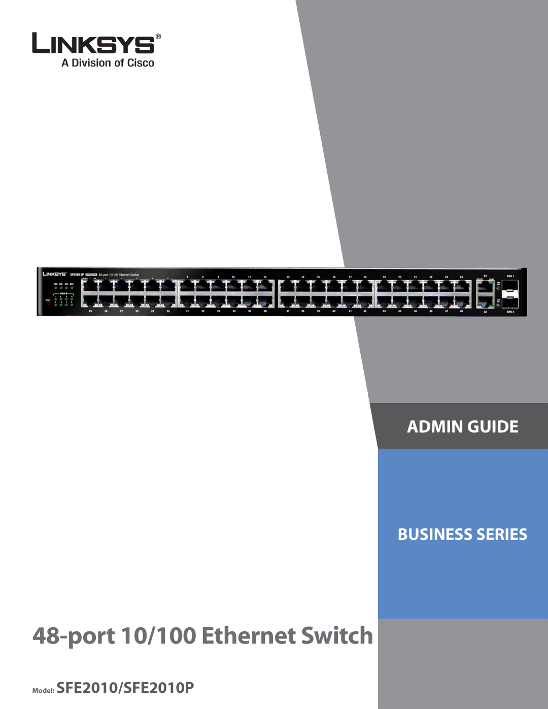 Linksys SFE2010P manual Port 10/100 Ethernet Switch 