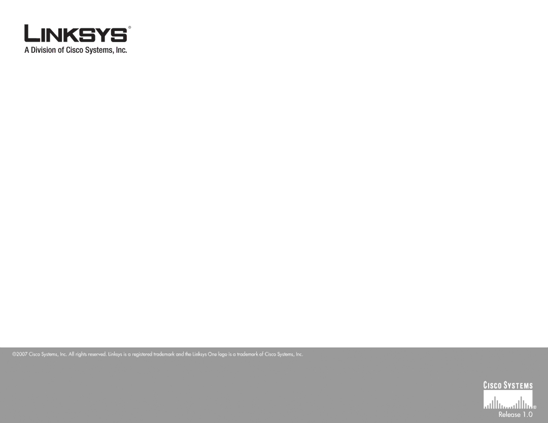 Linksys SGE2000 manual Release 