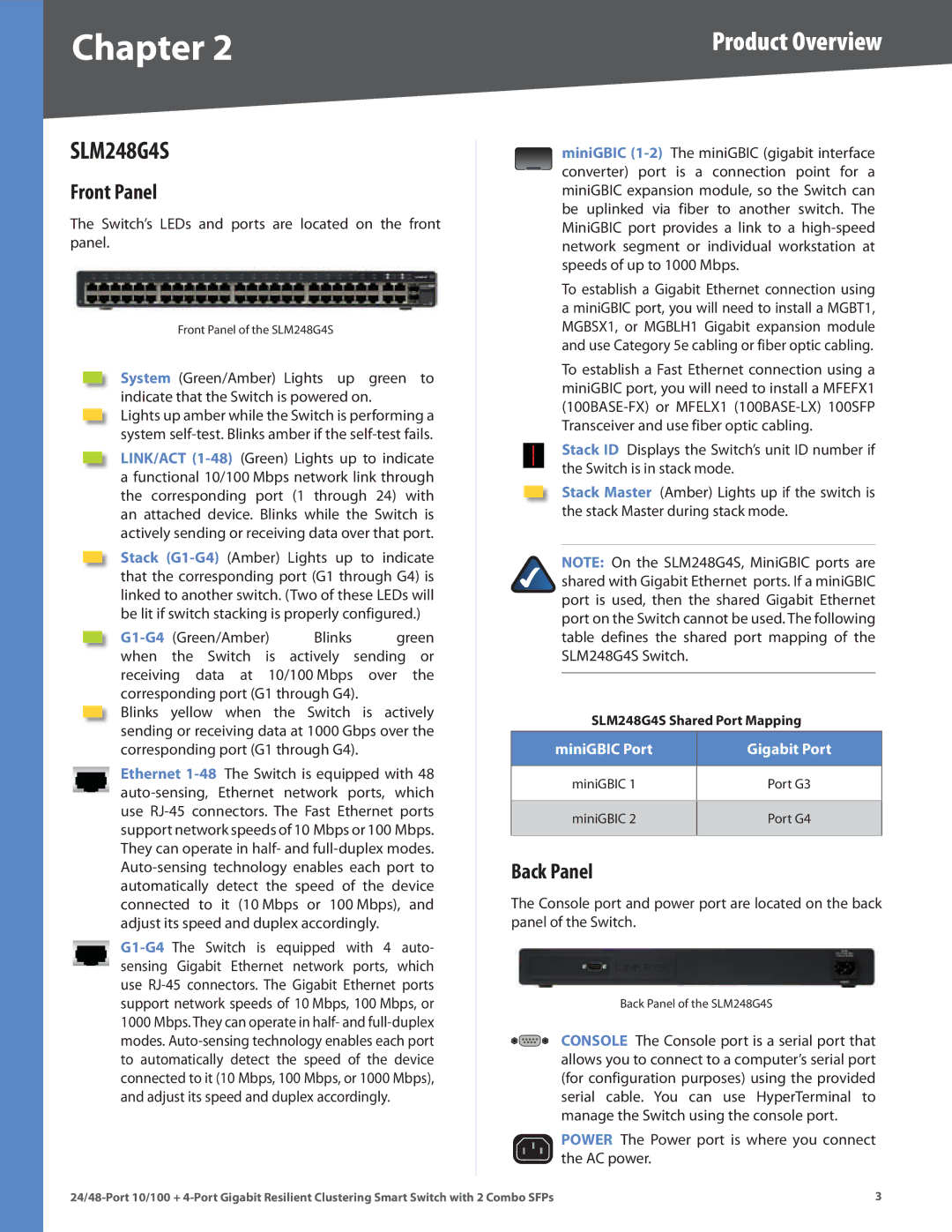 Linksys SLM224G4S manual SLM248G4S 