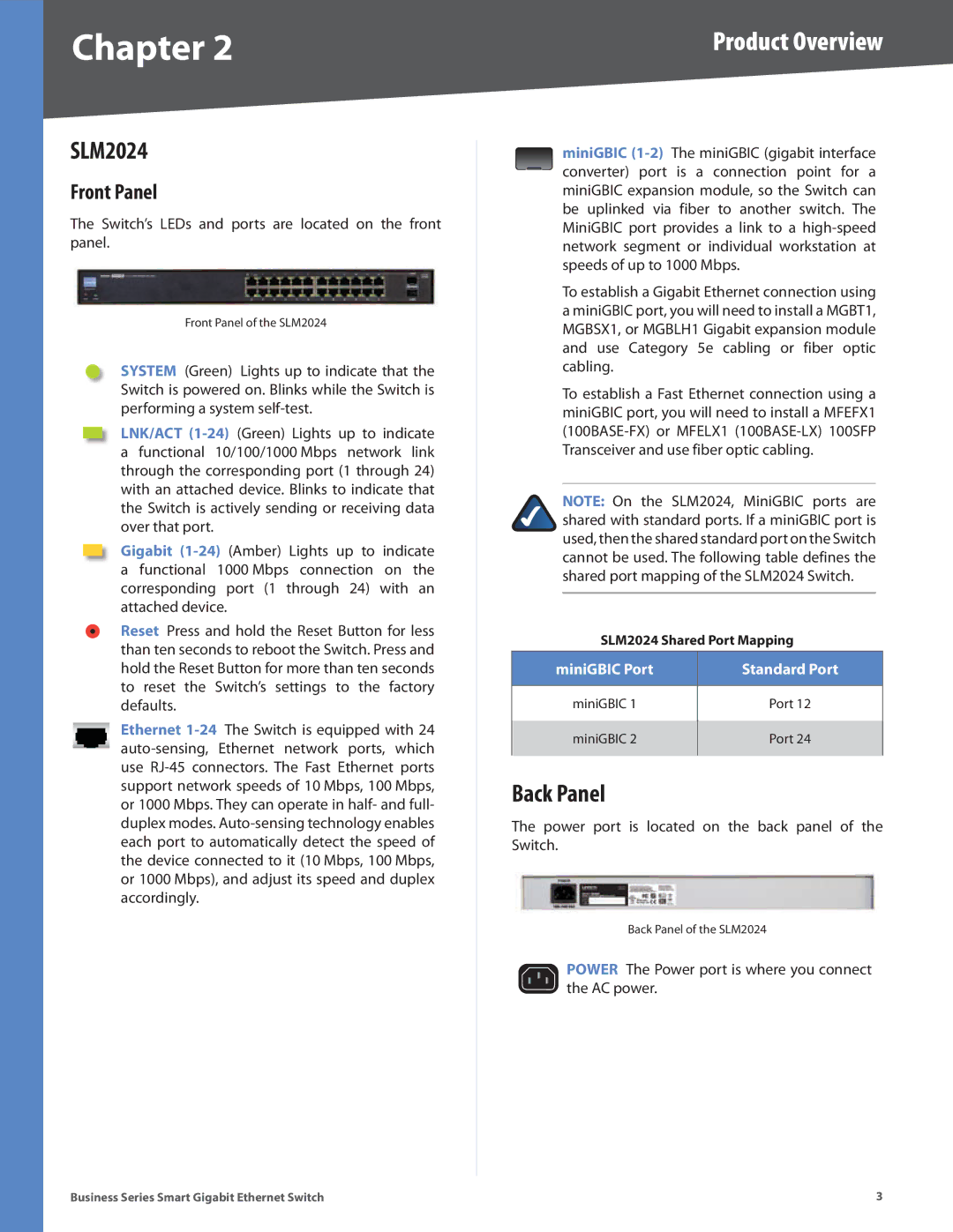 Linksys SLM224P, SLM248P, SLM248G, SLM2048, SLM224G manual SLM2024 