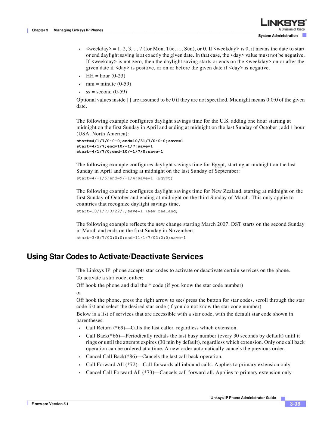 Linksys SPA 900 SERIES manual Using Star Codes to Activate/Deactivate Services 