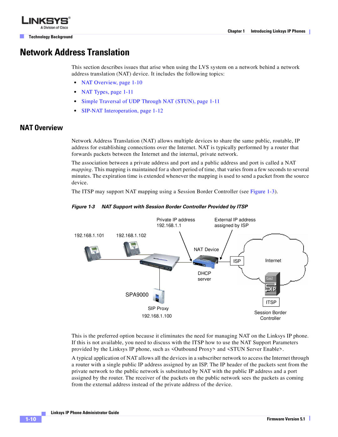 Linksys SPA 900 manual Network Address Translation, NAT Overview 