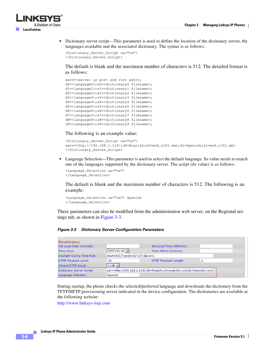 Linksys SPA 900 manual Following is an example value 