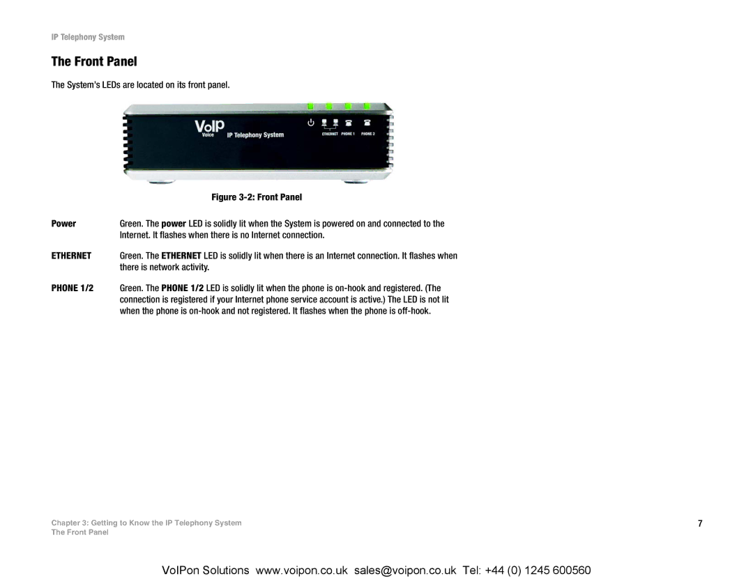 Linksys SPA9000 manual Front Panel 