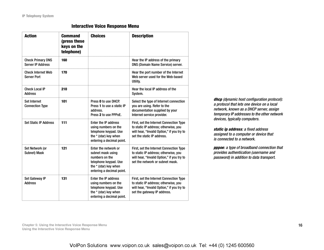 Linksys SPA9000 manual Check Primary DNS 160 