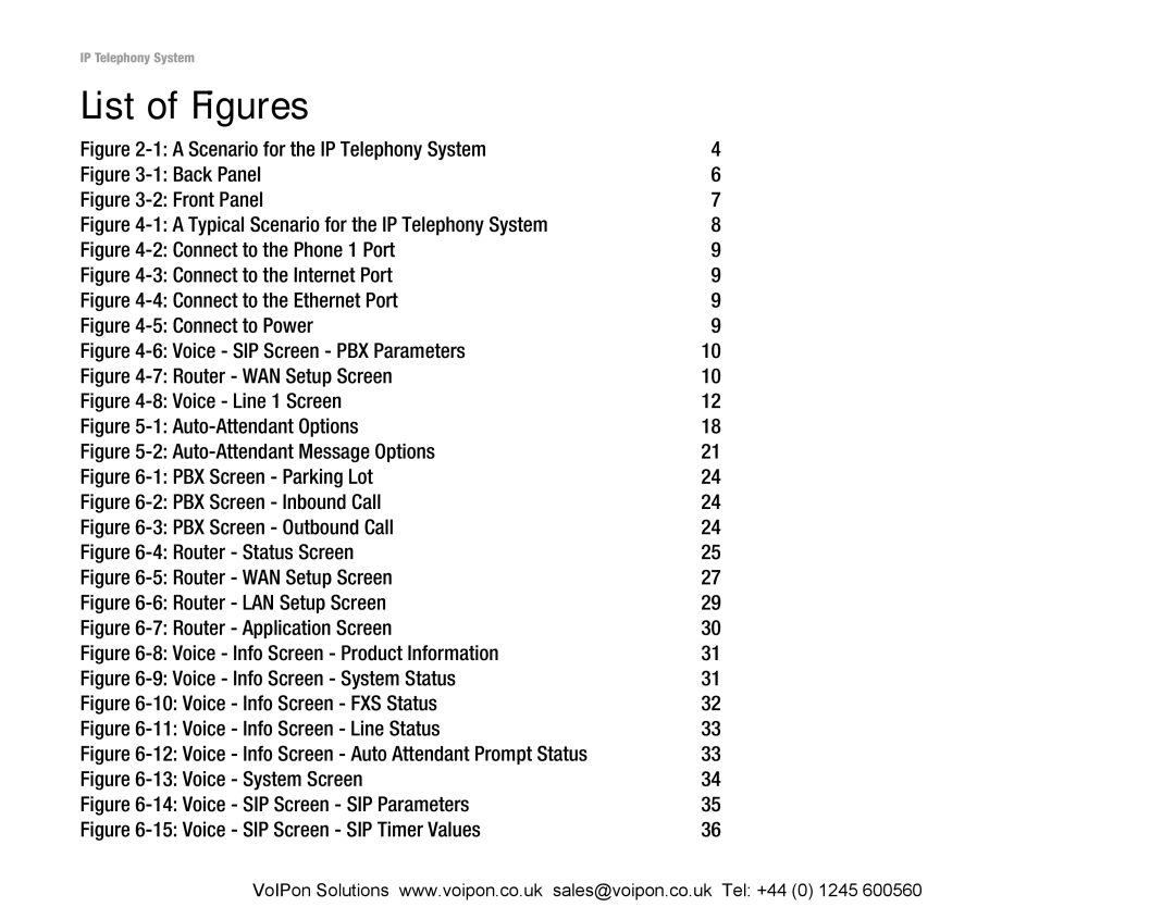 Linksys SPA9000 manual List of Figures, A Scenario for the IP Telephony System 