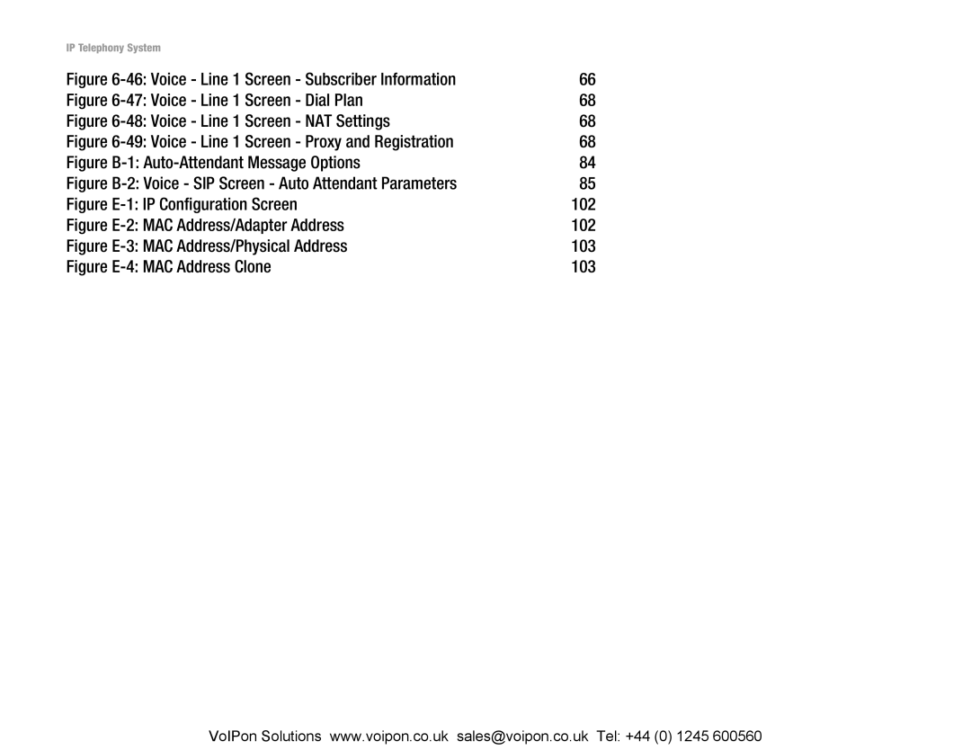 Linksys SPA9000 manual Screen Dial Plan, Screen NAT Settings, Screen Proxy and Registration 