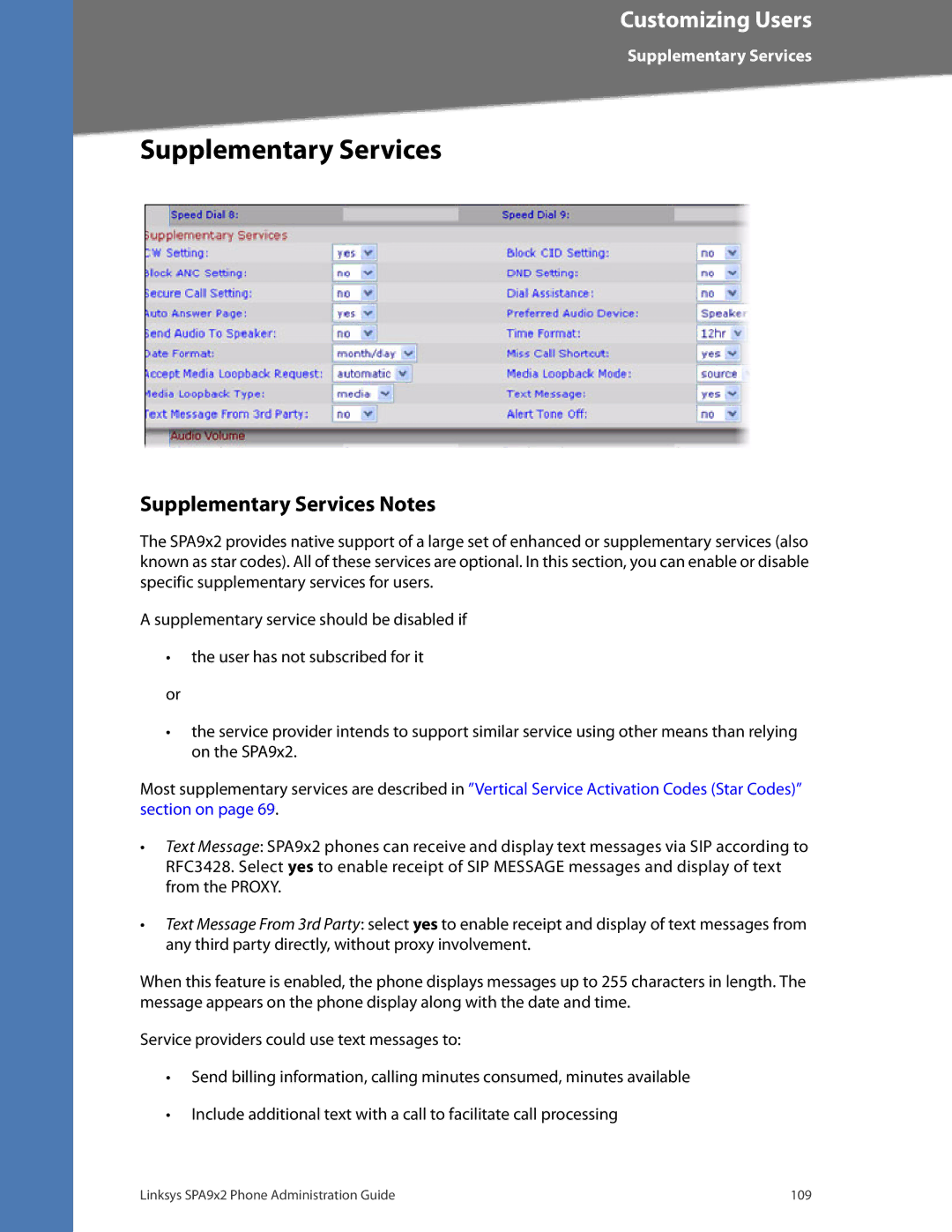 Linksys SPA962, SPA942, SPA932, SPA922 manual Supplementary Services 