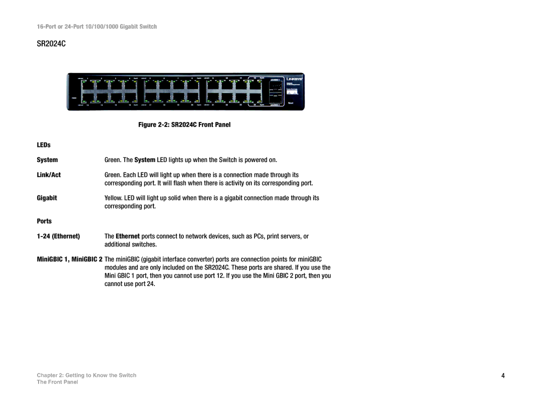 Linksys SR2024C manual 