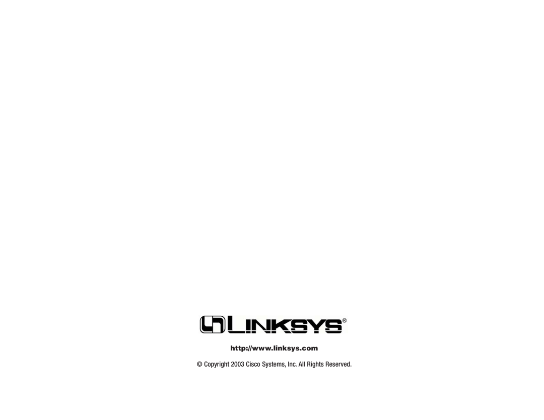 Linksys SR2246 manual Copyright 2003 Cisco Systems, Inc. All Rights Reserved 