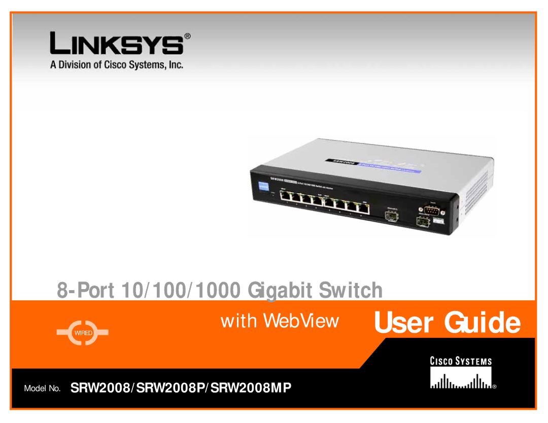 Linksys SRW2008P, SRW2008MP manual Port 10/100/1000 Gigabit Switch 