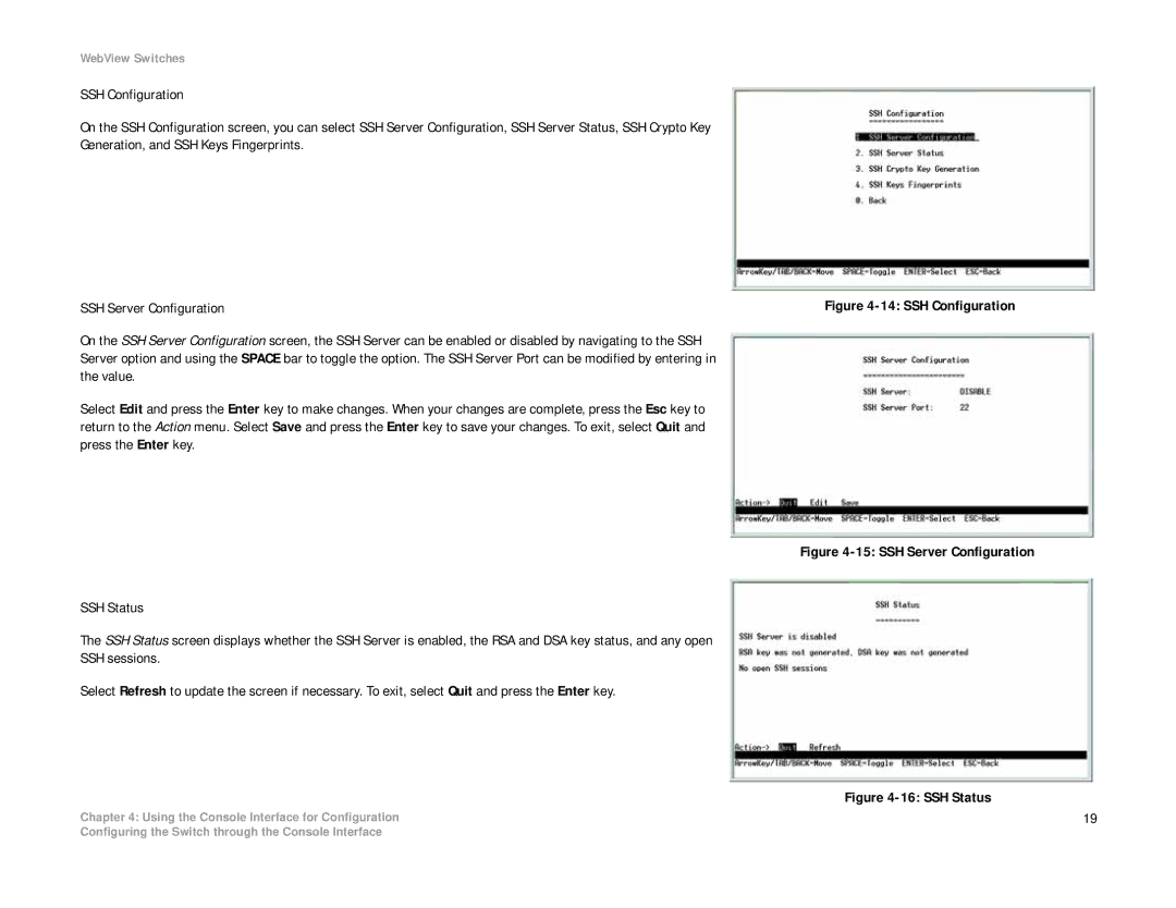 Linksys SRW2008MP, SRW2008P manual SSH Configuration 