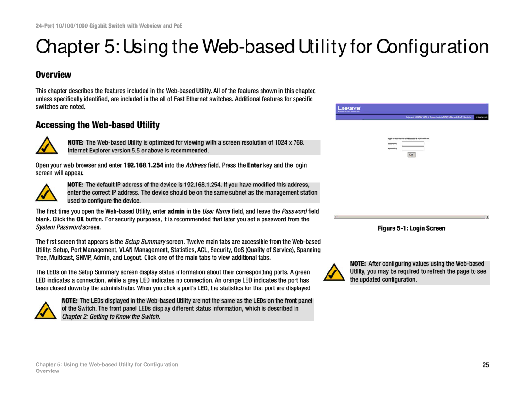 Linksys SRW2024P manual Using the Web-based Utility for Configuration, Accessing the Web-based Utility 