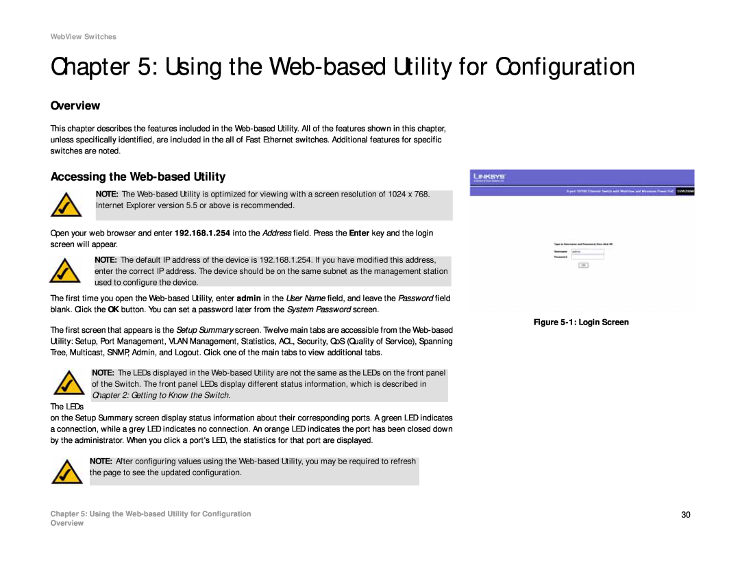 Linksys SRW208 manual Using the Web-based Utility for Configuration 