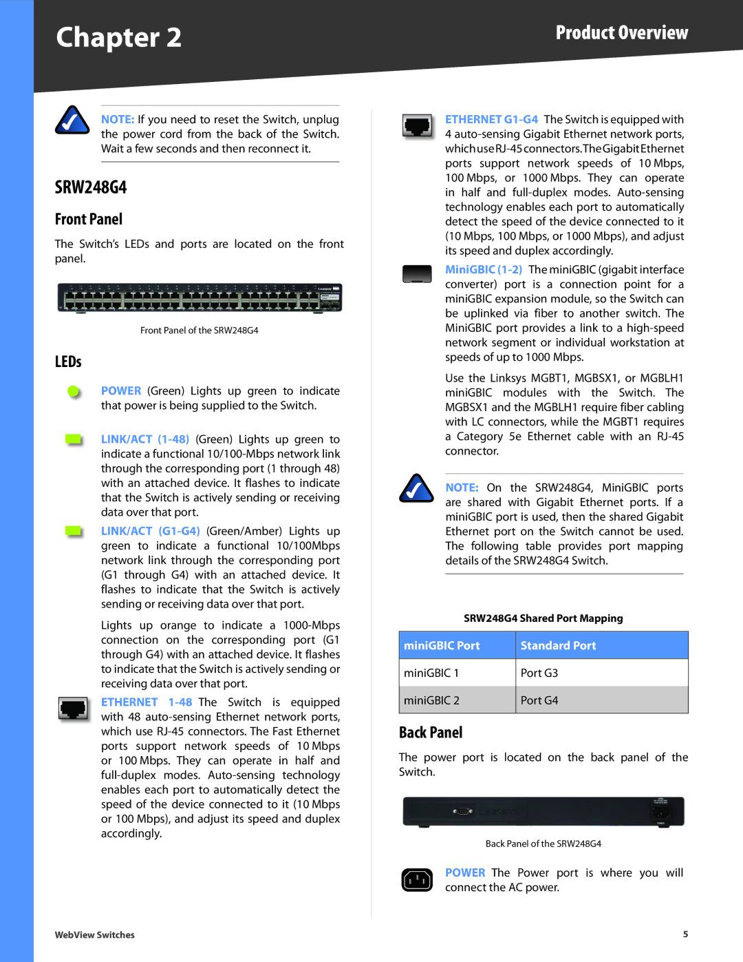 Linksys SRW2024, SRW2048, SRW224G4, SRW2016 manual SRW248G4 