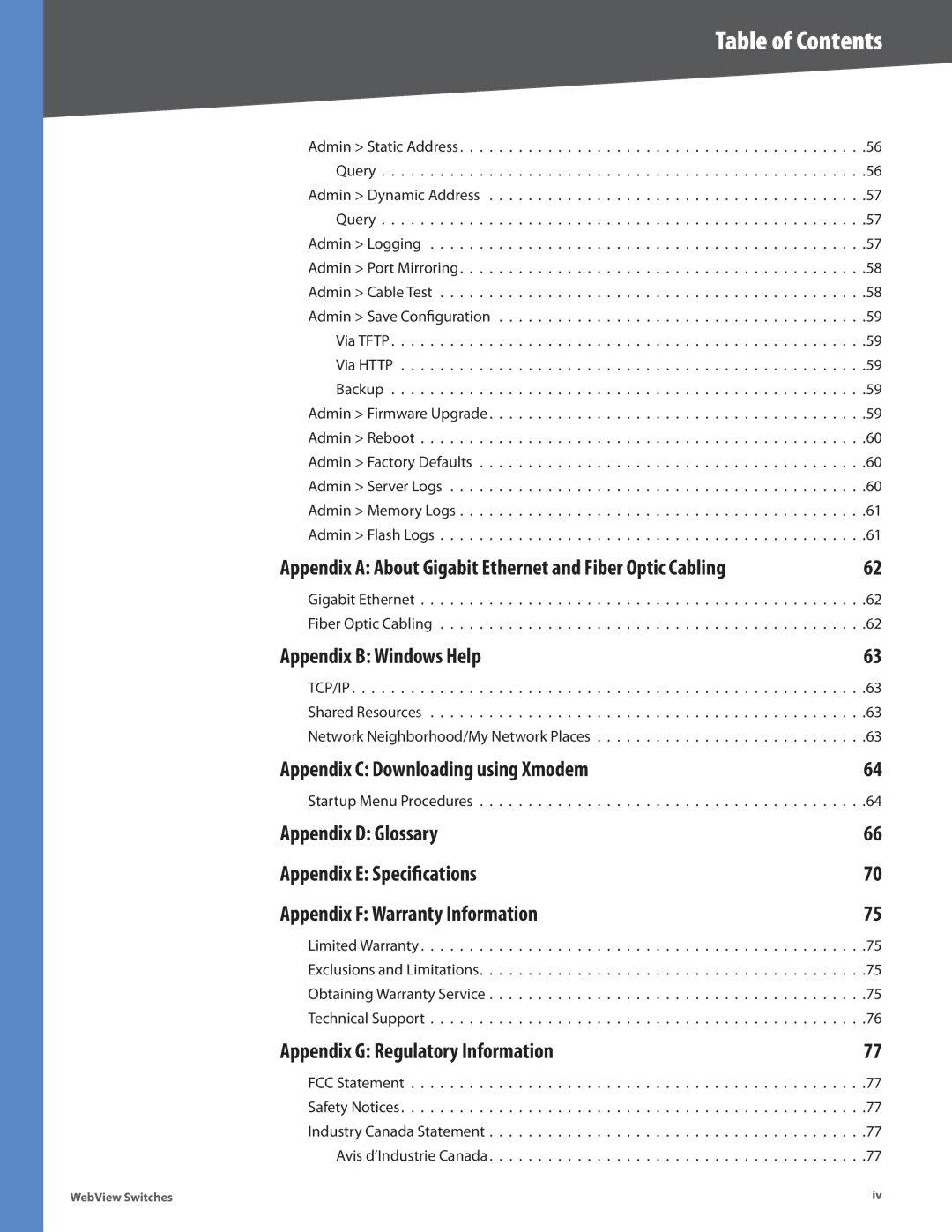 Linksys SRW2048, SRW248G4, SRW2024, SRW224G4, SRW2016 manual Appendix D Glossary, Appendix B Windows Help 