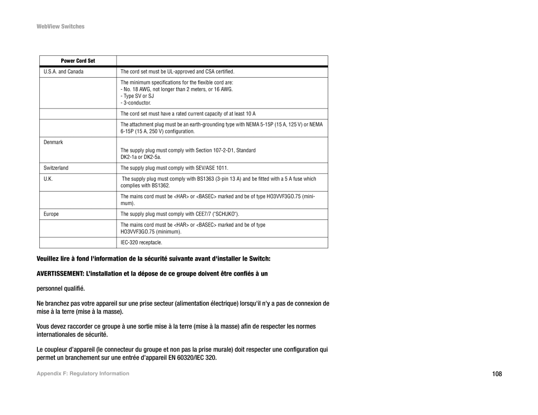 Linksys SRW224G4, SRW248G4, SRW2048, SRW2016 manual 108 