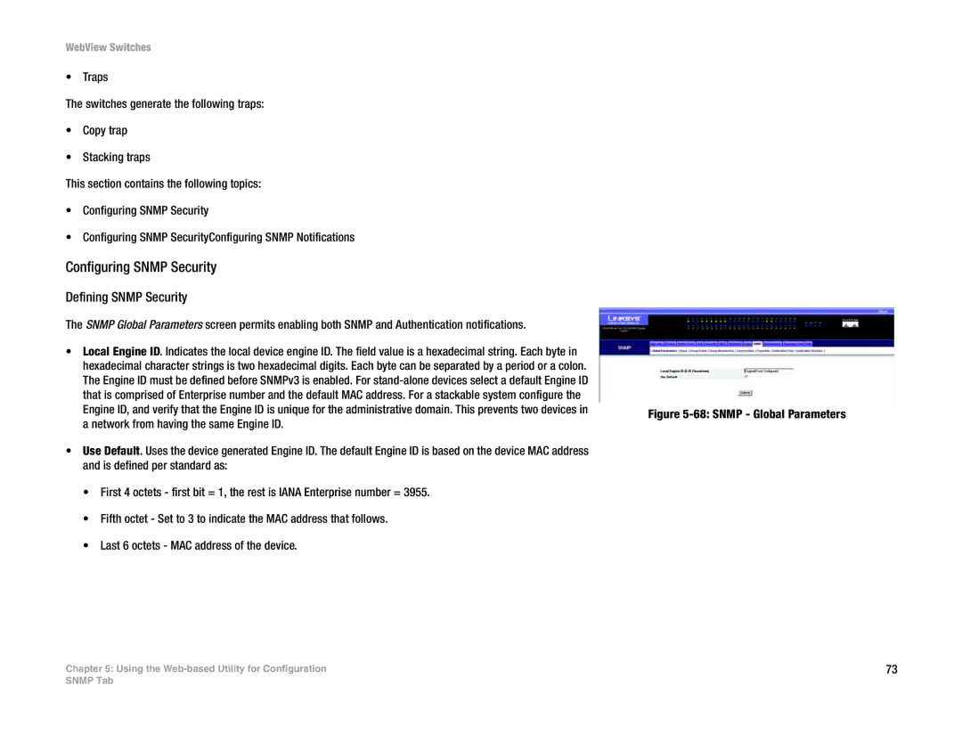 Linksys SRW2016, SRW248G4, SRW2048, SRW224G4 manual Configuring Snmp Security, Defining Snmp Security 