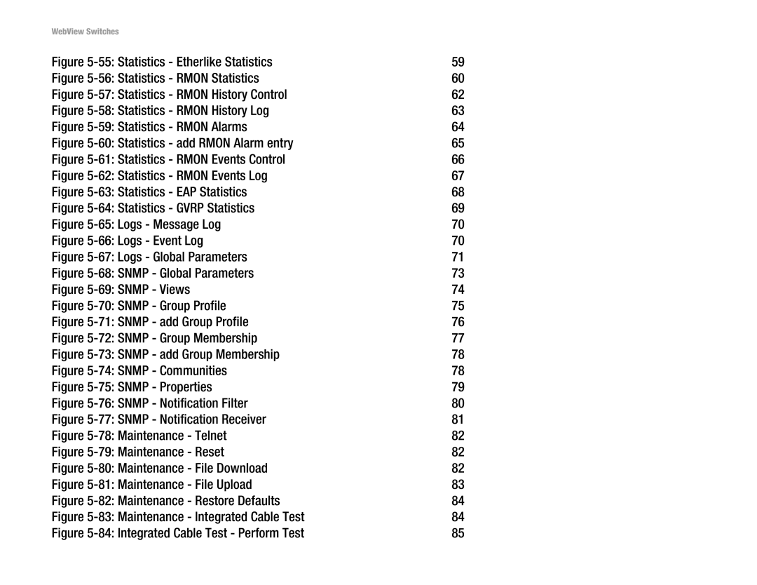 Linksys SRW2048, SRW248G4, SRW224G4, SRW2016 manual Statistics Etherlike Statistics 