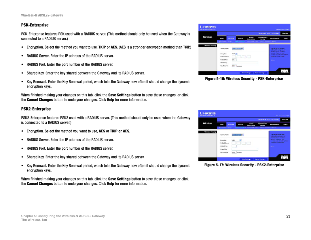 Linksys la), wag300n (eu manual PSK-Enterprise, PSK2-Enterprise 