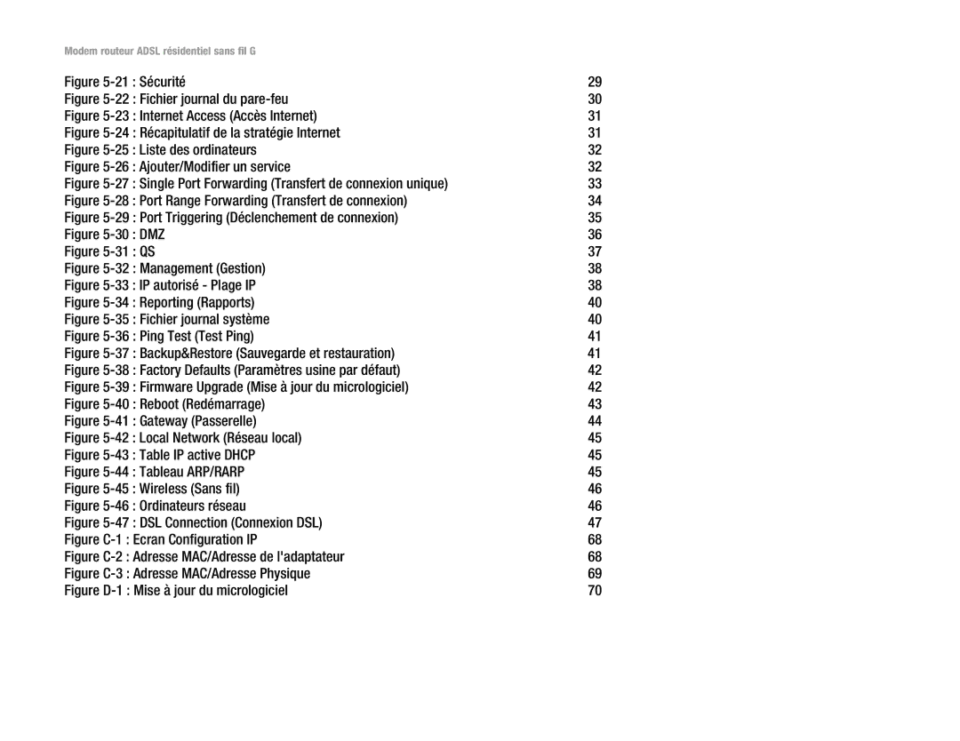 Linksys WAG354G(EU) manual 21 Sécurité 