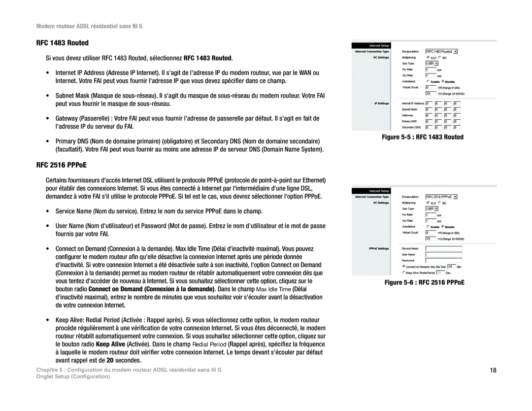 Linksys WAG354G(EU) manual RFC 1483 Routed 