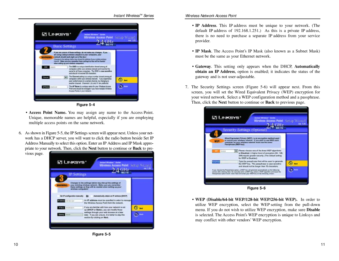 Linksys WAP11 v2.2 manual Instant WirelessTM Series 