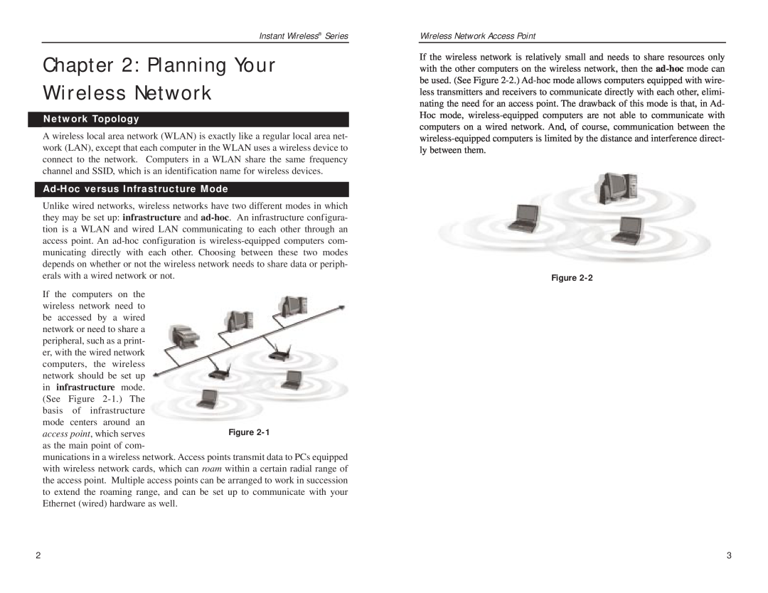 Linksys WAP11 v.2.6 manual Planning Your Wireless Network, Instant Wireless Series, Network Topology 