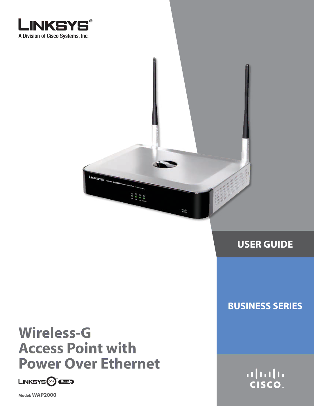 Linksys WAP2000 manual Wireless-G Access Point with Power Over Ethernet 