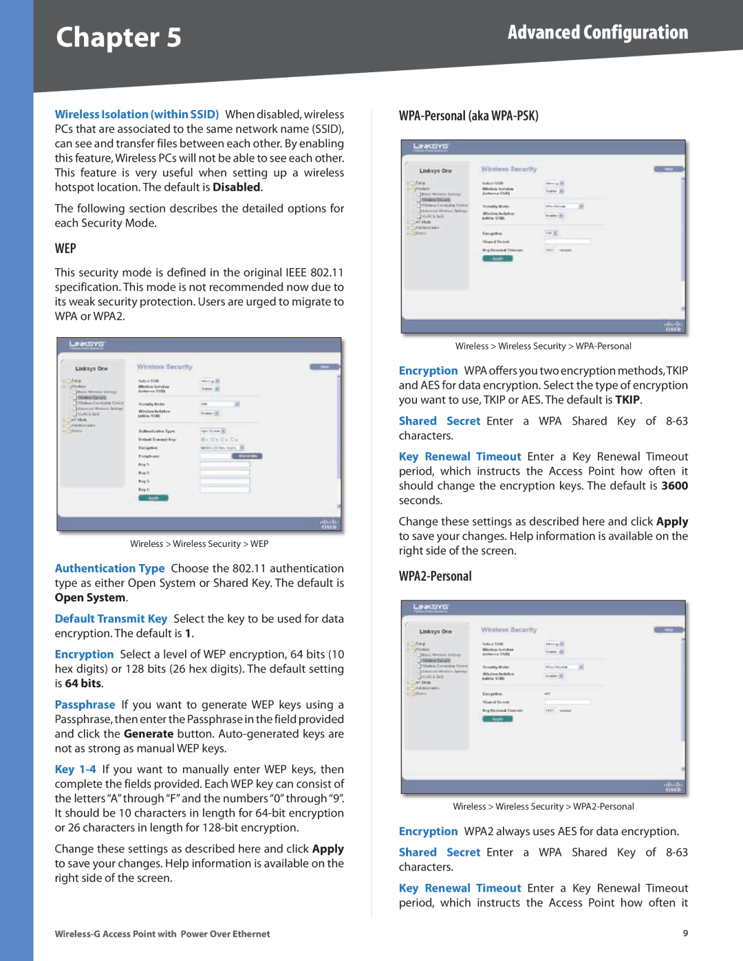 Linksys WAP2000 manual WPA-Personal aka WPA-PSK, WPA2-Personal 
