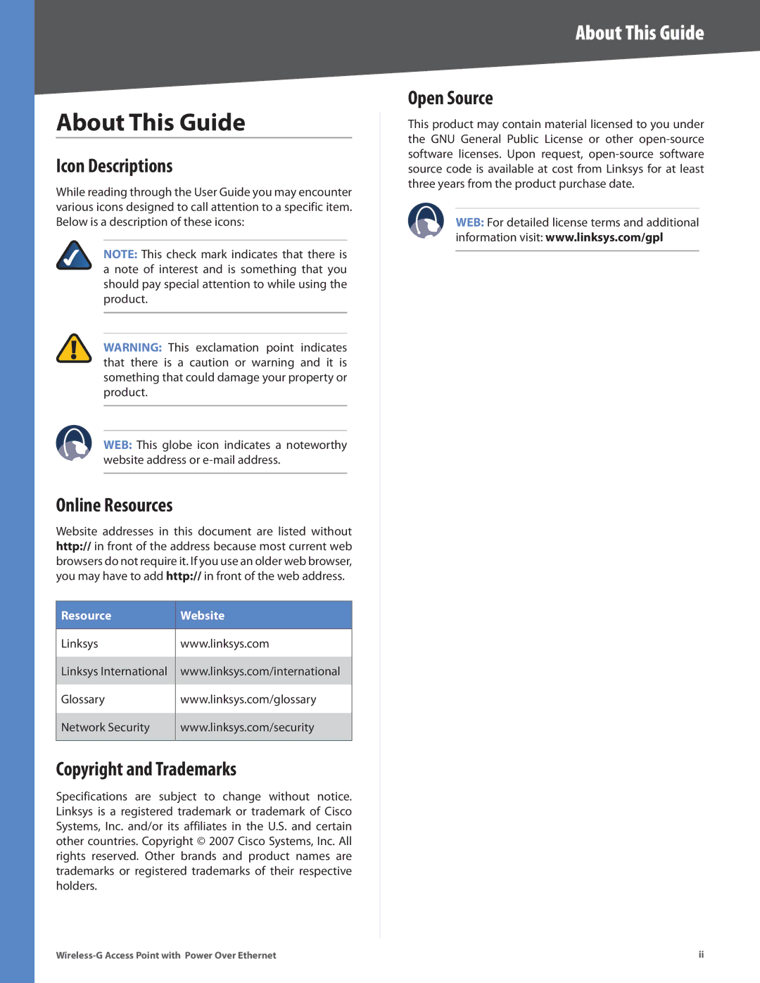 Linksys WAP2000 manual About This Guide 