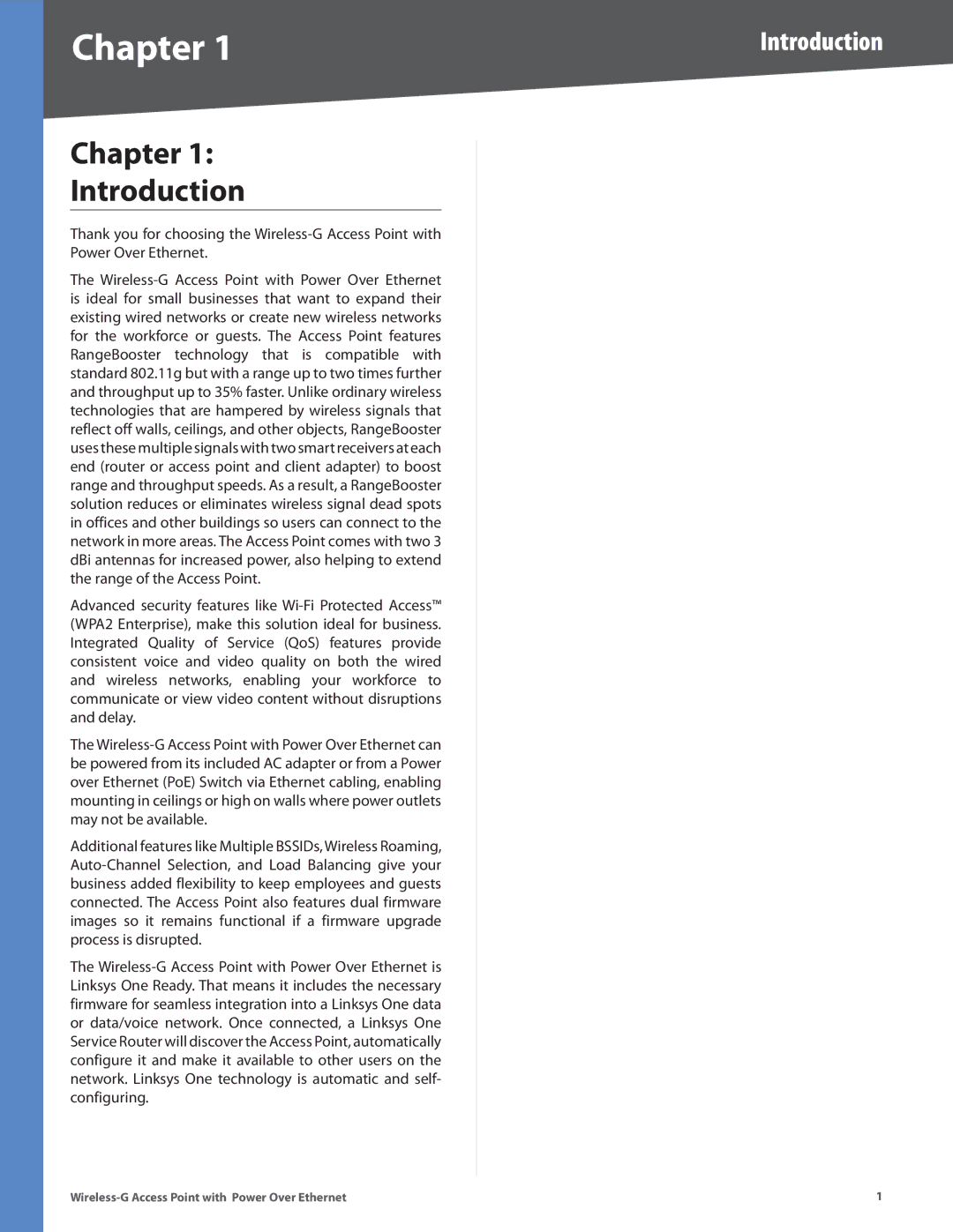 Linksys WAP2000 manual Chapter Introduction 