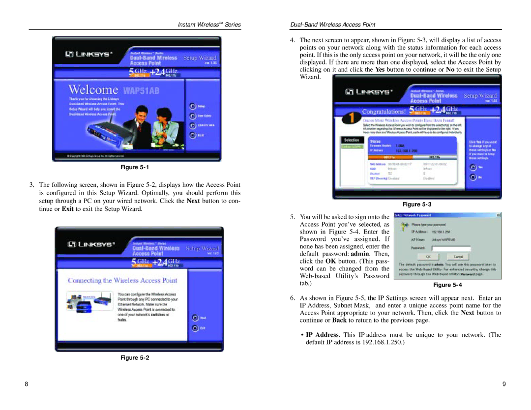Linksys WAP51AB manual Instant WirelessTM Series Dual-Band Wireless Access Point 