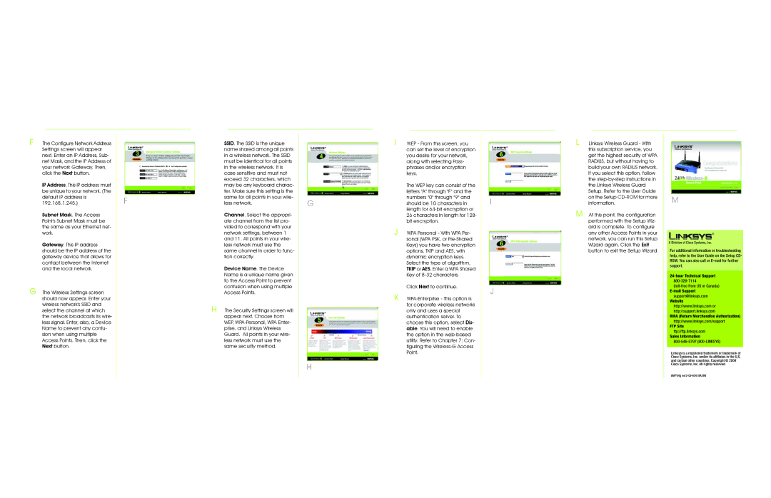 Linksys WAP54G manual Characters in length for 128- bit encryption 