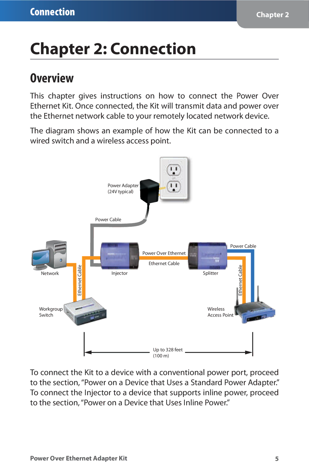 Linksys WAPPOE manual Connection, Overview 