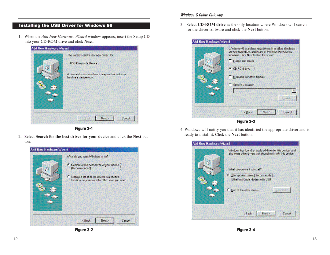 Linksys WCG200 manual Installing the USB Driver for Windows 