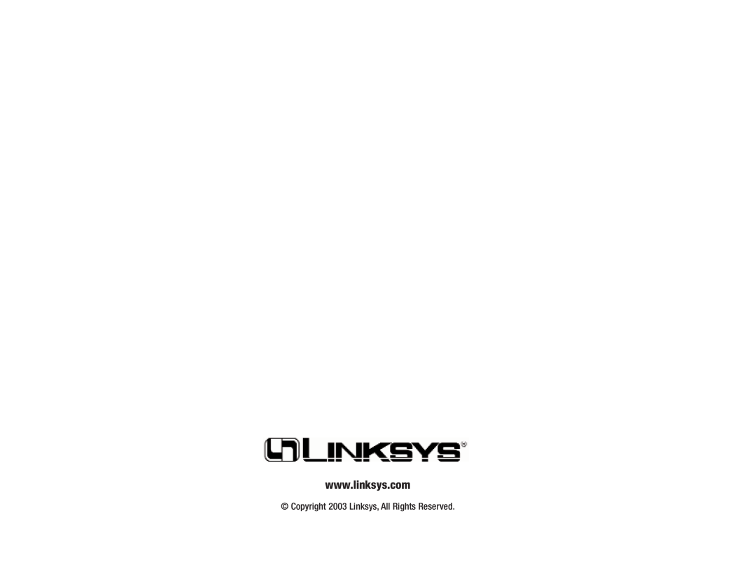Linksys WCG200 manual Copyright 2003 Linksys, All Rights Reserved 