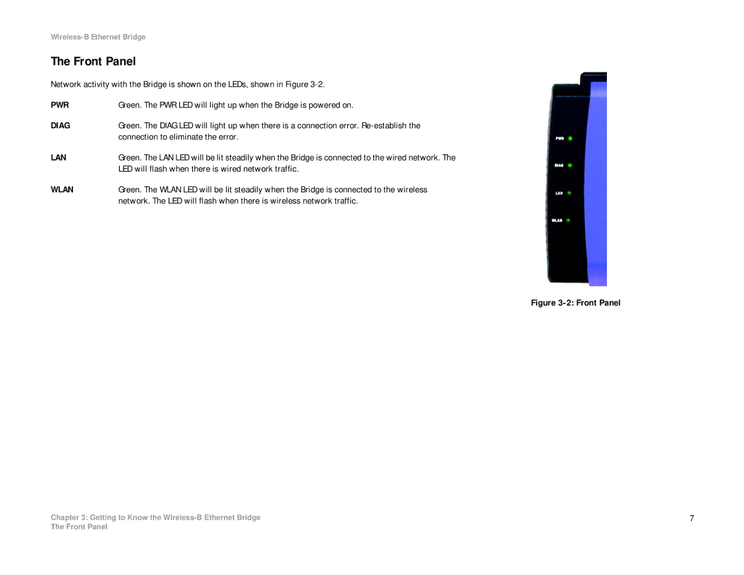 Linksys WET11 manual Pwr 