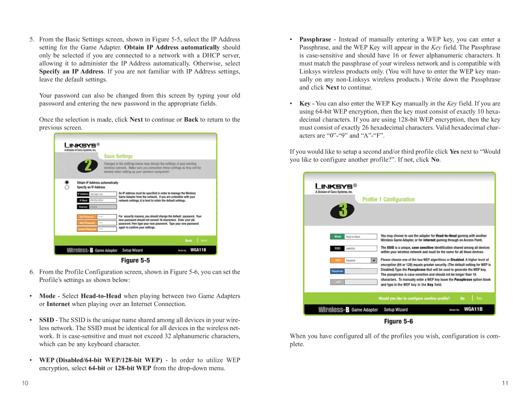 Linksys WGA11B manual 