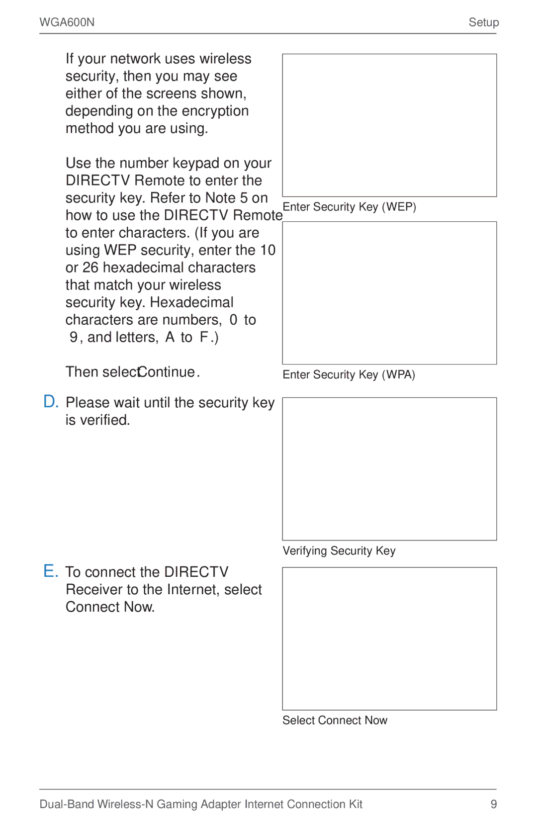 Linksys WGA600N installation instructions Then select Continue 