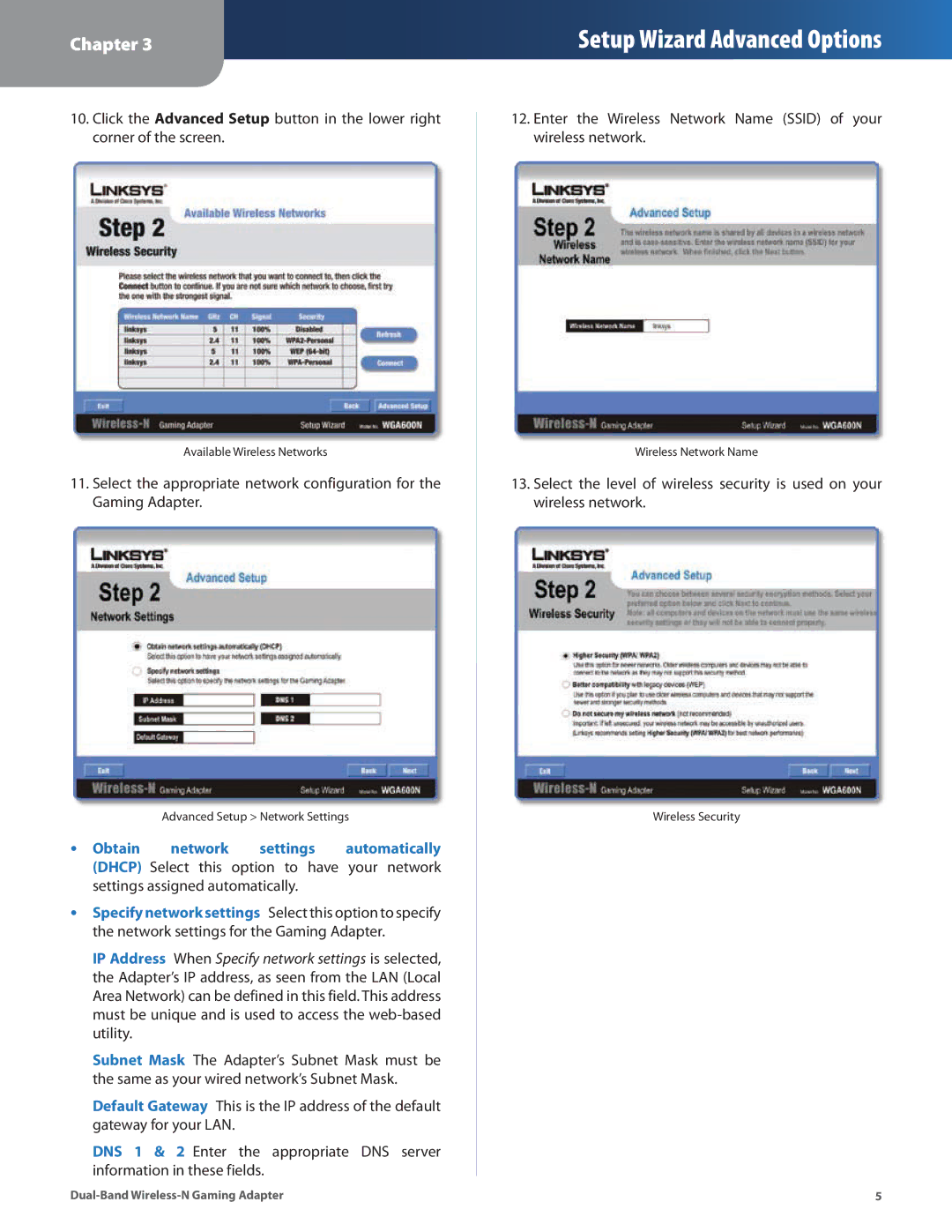 Linksys WGA600N manual Available Wireless Networks 