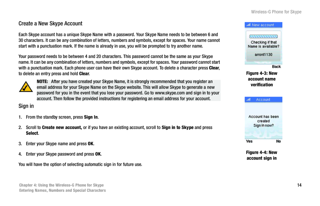 Linksys WIP320 manual Create a New Skype Account, Sign 