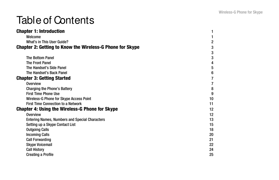 Linksys WIP320 manual Table of Contents 