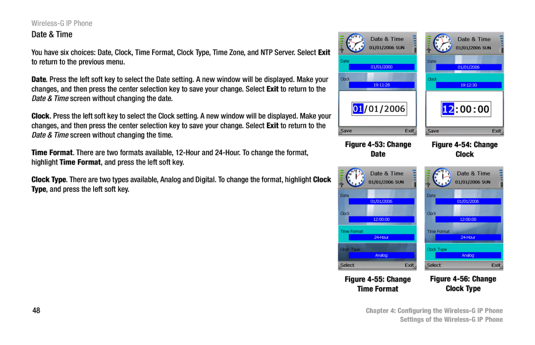 Linksys WIP330 manual Date & Time, Change 