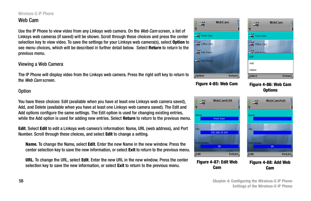 Linksys WIP330 manual Viewing a Web Camera 