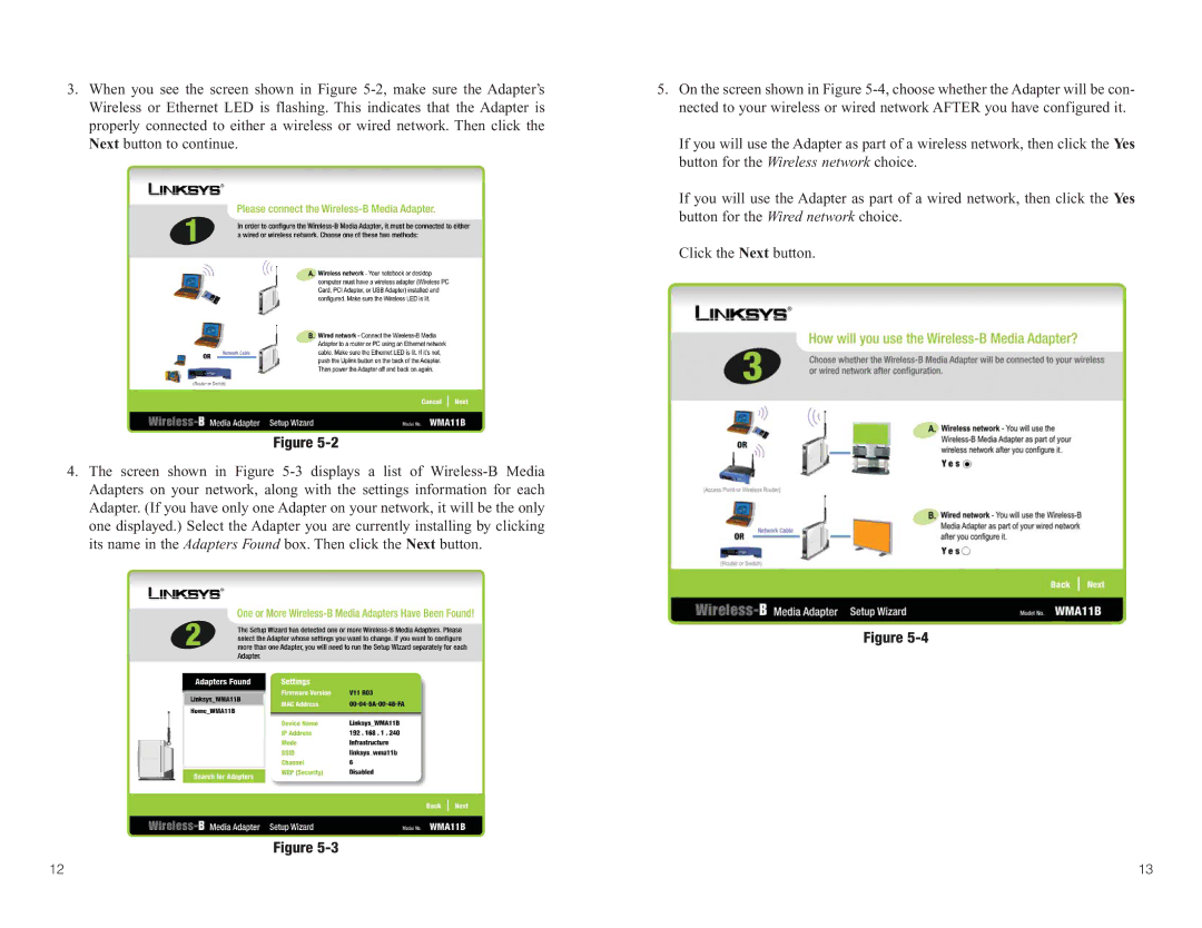 Linksys WMA11B manual 