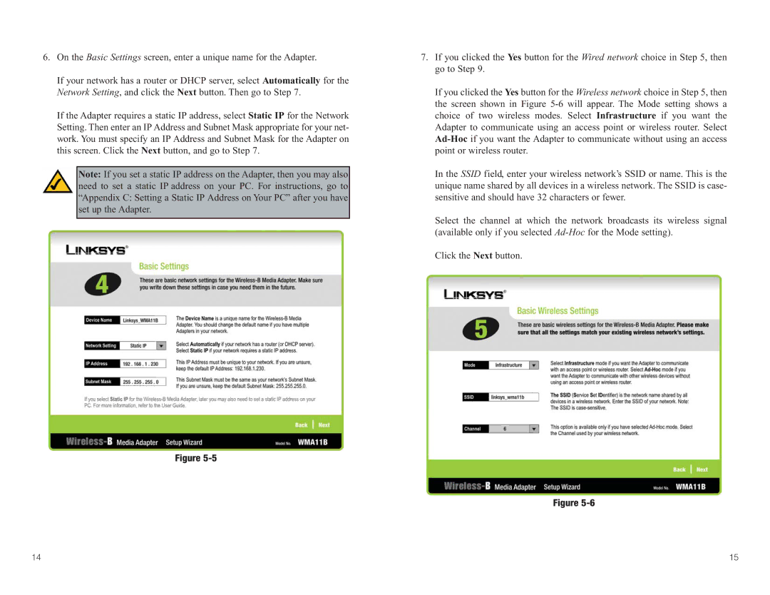 Linksys WMA11B manual 