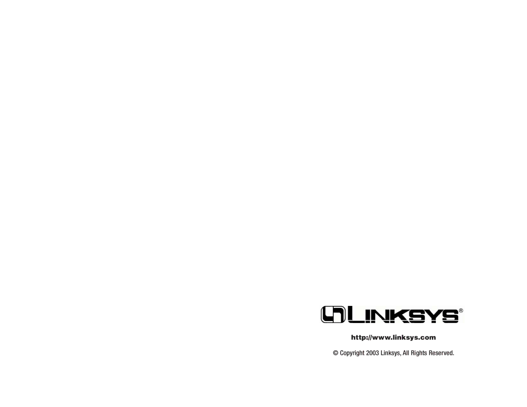 Linksys WMP11 manual Copyright 2003 Linksys, All Rights Reserved 