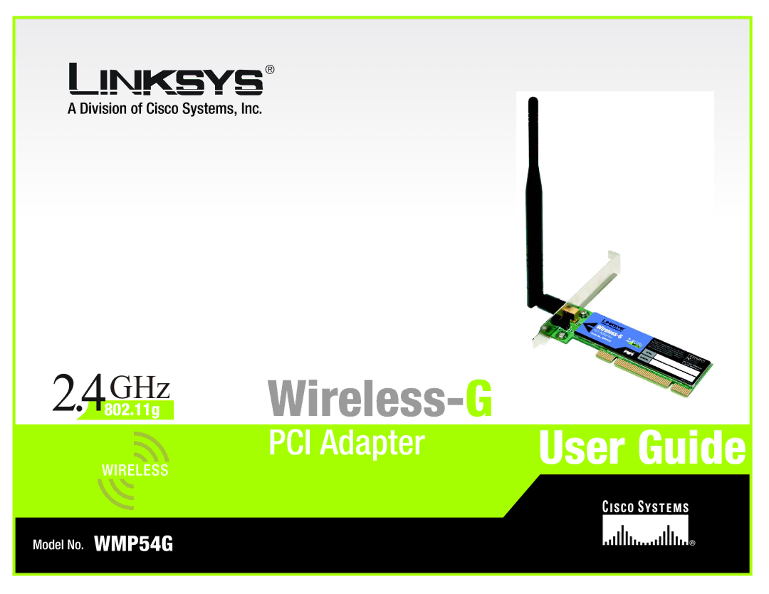 Linksys WMP54G manual Wireless- G 